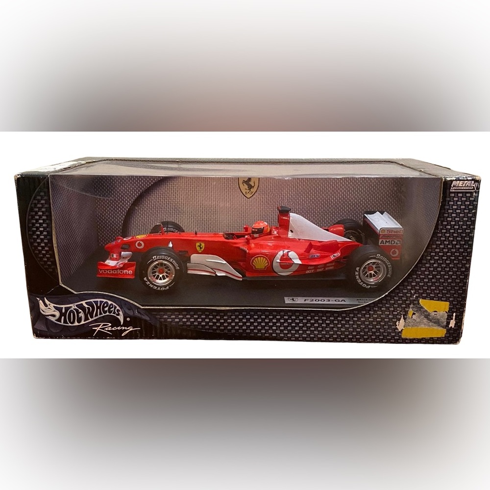 Vintage 2003 Hot Wheels Racing 1:18 Ferrari F2003-GA Michael Schumacher